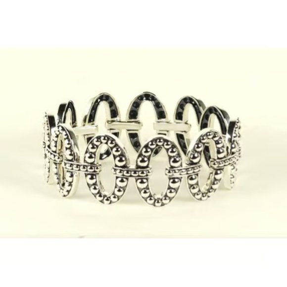 LAGOS NWT Gorgeous Caviar Sterling Silver Link Bracelet Size M - Picture 6 of 9